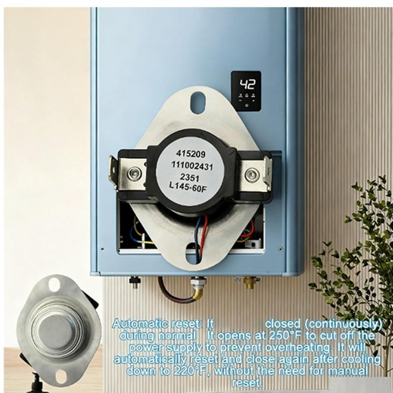 Furnace Thermostat L145-60 Limit Switches High Temperature Resistant Limit Switches for Furnace Thermostat Easy to Install