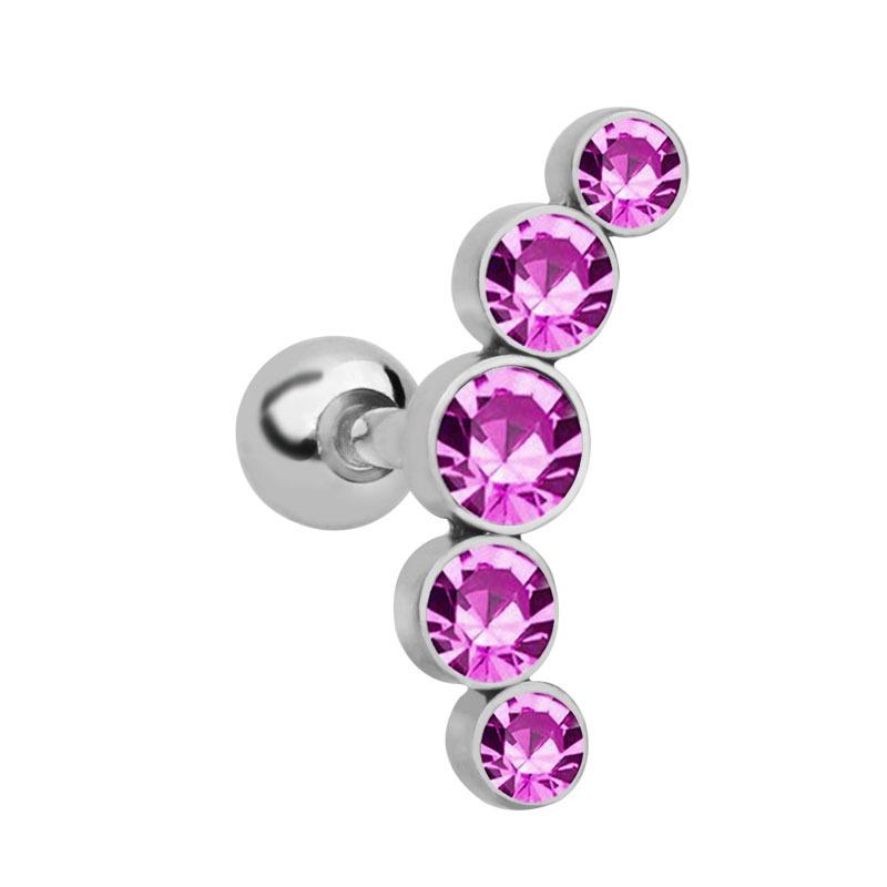 16G Çelik Halter Kulak Tragus Kıkırdak Helix Saplama Küpe Delici