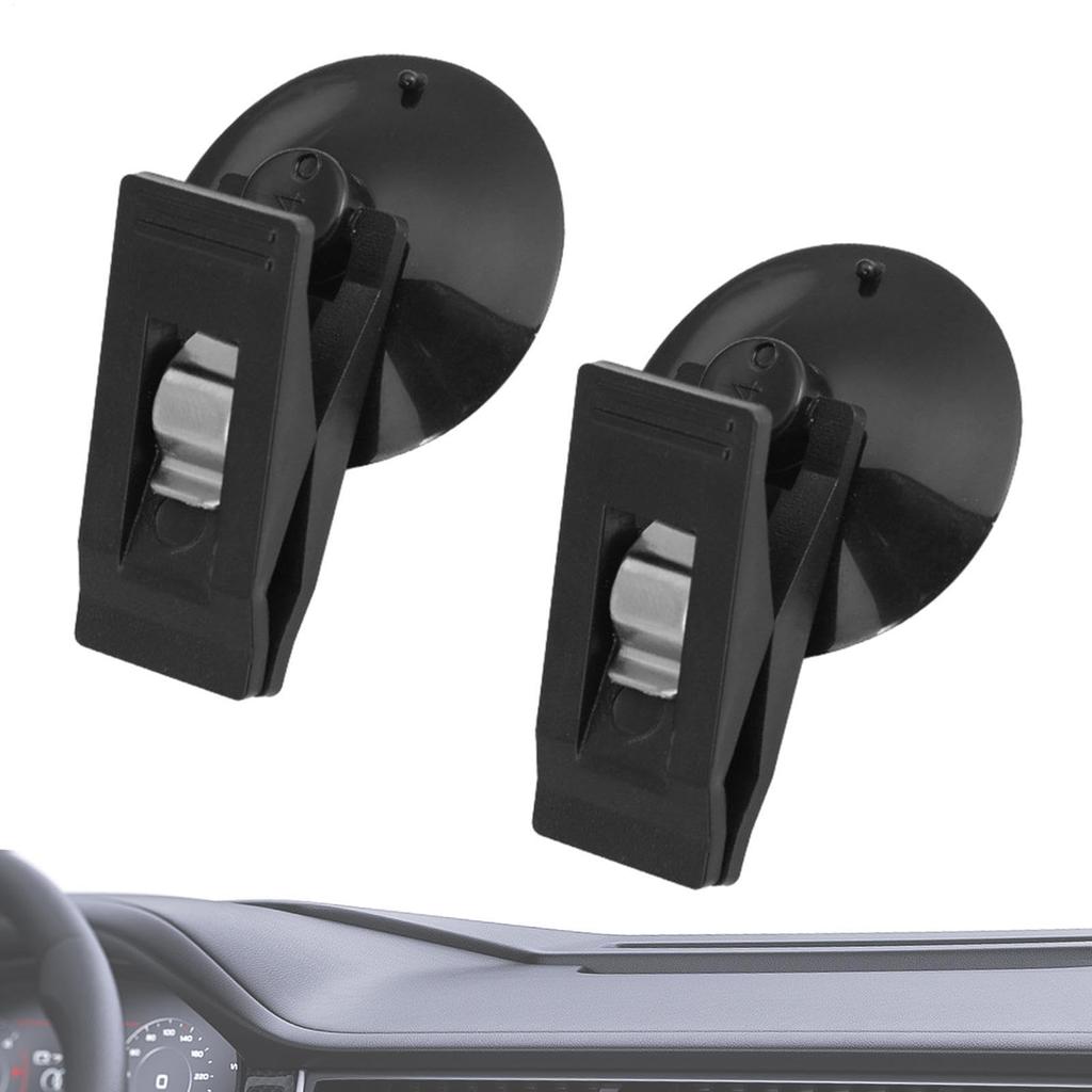 Car Window Suction Cup Clip 2 Pcs Ticket Card Holding Hook Reusable Ticket Paper