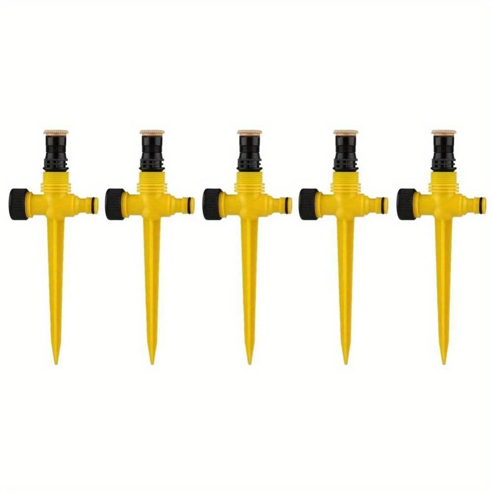 5Pcs Household Sprinkler Automatic Irrigation Equipment Watering Sprinkler 360 Degree Rotation Corrosion Resistant For Garden