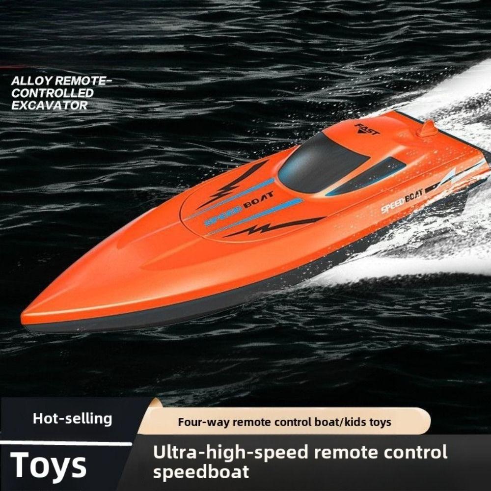 High Speed Racer RC Boats Waterproof Wireless Speedboat Toy Remote Control Boat  Kids Toy