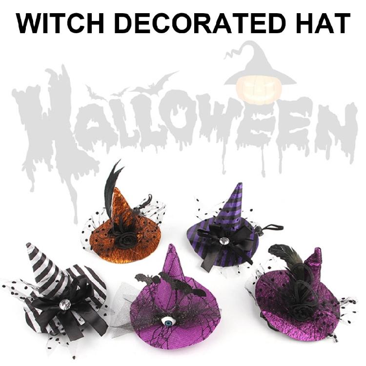 Pet Witch Hat Halloween Parties Witch Hat with Stretch Chin Rope for Carnivals