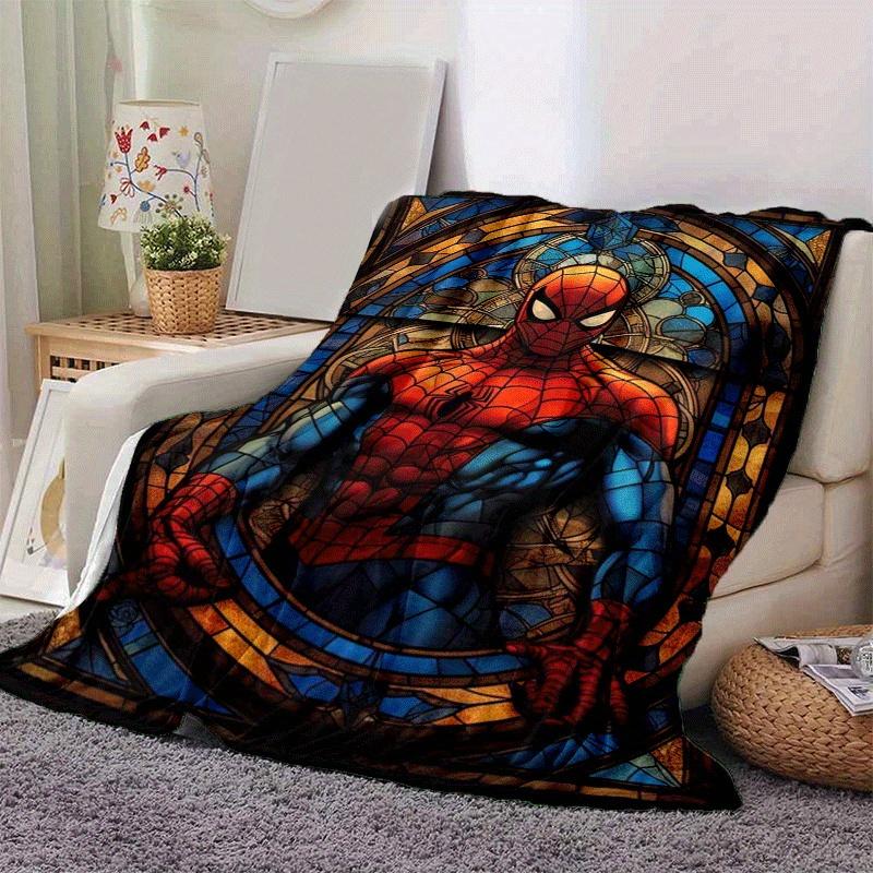 1pc Spider-Man Printing Blanket - Soft, All-Season Throw for Office Blanket, | Personalized Gift with Adorable Cartoon Design
