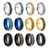 Titanium Staal Draaibare Kettingringen voor Vrouwen Mannen Spinner Ring Decompressie Multifunctionele Kettingring Flesopener Ring Cadeau