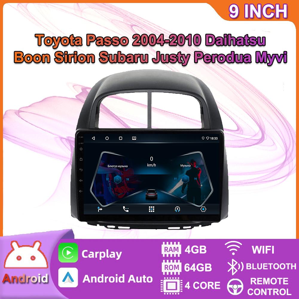 Android Carplay Car Radio Multimidia Video Player Navigation GPS For Toyota Passo 2004-2010 2din Head Unit 4+64GB
