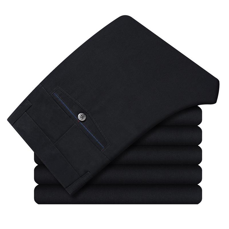 Men's Summer Cotton Casual Pants – Lightweight, Mid-Rise, Straight-Leg, Suitable for Middle-Aged and Elderly