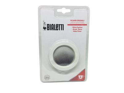 Bialetti Replacement Gasket and Filter Set 1 6-cup (3 Gaskets, Filter)