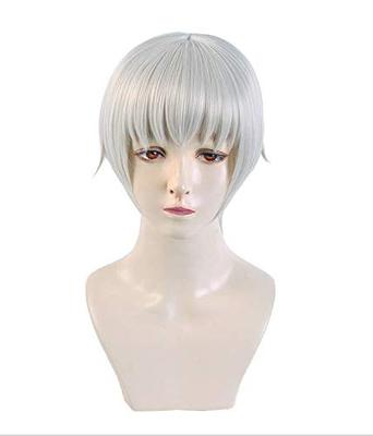 Jujutsu Kaisen Cosplay Wig, Inumaki Toge Costume with Wig Net, Perfect for Halloween, Events, and Christmas, Perfect for Costumes, Disguises, and Cost