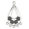 Bohemian Water Drop Heart Double Hole Ethnic Earrings Alloy Jewelry