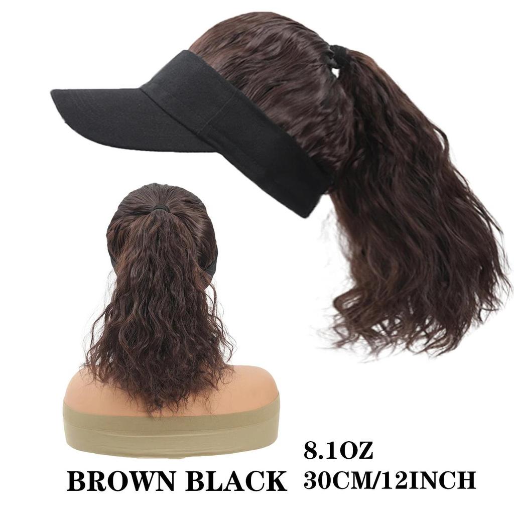 Verstellbare Baseballmütze für Damen, Perücke mit lockigem Pferdeschwanz, sportlich-stylische Synthetikkappe für alle Haarverlängerungen