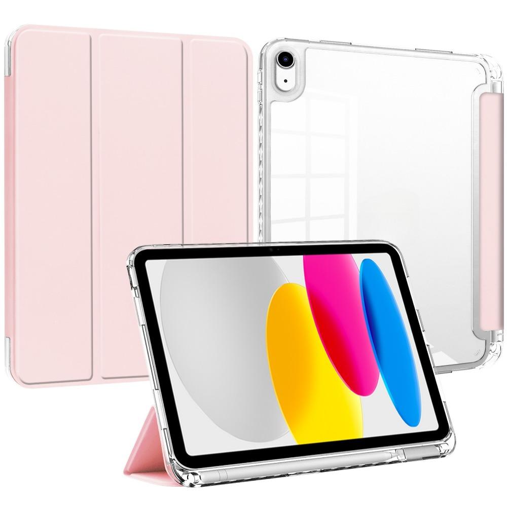 

Прозрачный чехол для iPad Air 6 (модель 2024 года) со слотом для карандаша, конструкция против сгибания для iPad Pro 11 Mini 6 iPad air 13 inch 2024 розовый