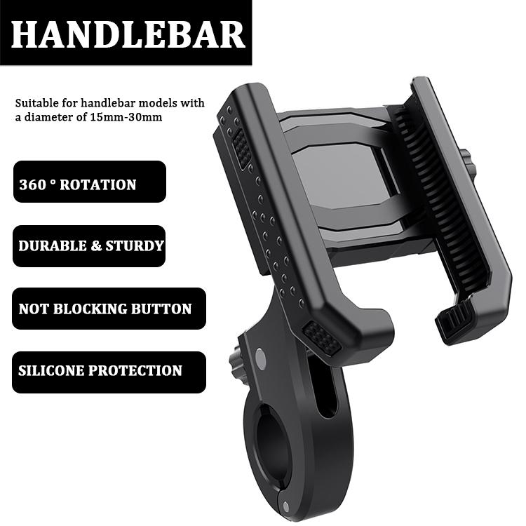 Removable Quick-release ABS Plastic Bike Phone Holder with Handlebar Mount for Outdoor Use