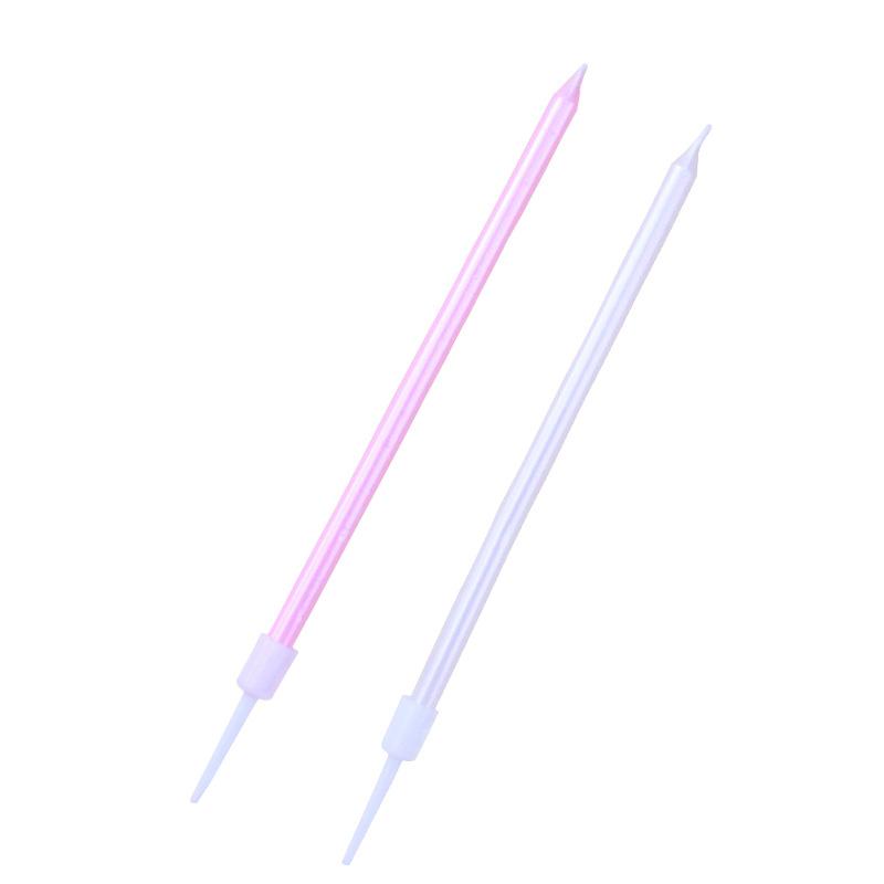 Single A8 Series Birthday Candle Creative Party Straight Pencil Gold Silver Gradient Gold Point Candle