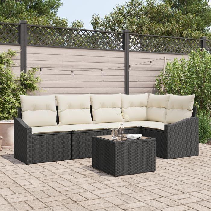 VidaXL Ensemble de salle à manger de jardin 5 pièces avec coussins en poly rotin marron 3355396
