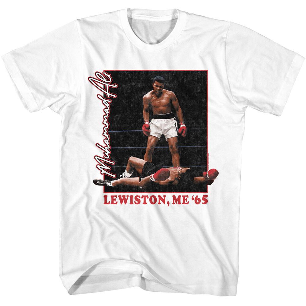 Muhammad Ali Standing Over Sonny Liston Knockout Lewiston ME 1965 Men s T Shirt M