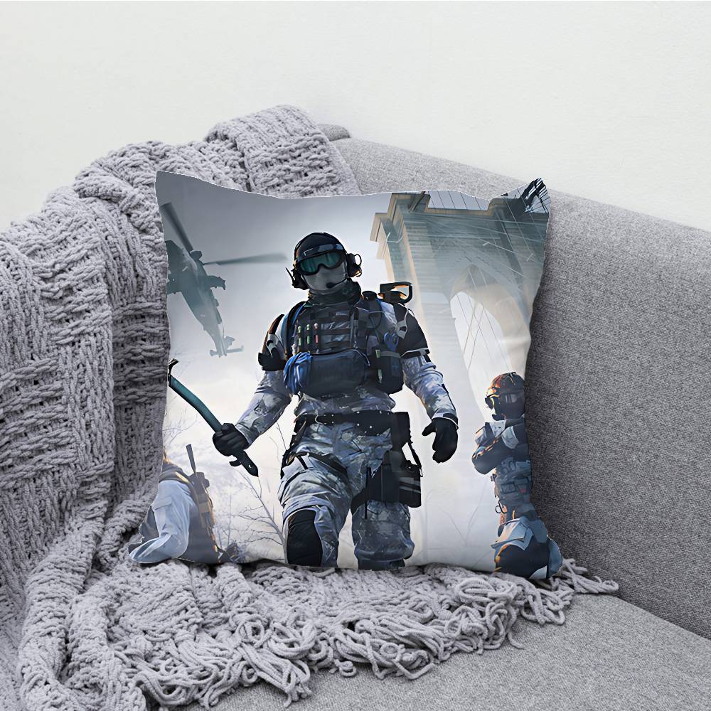 B-Battlefield 6 Pillowcases Bedroom Living Room Sofa Home Decor Polyester Cushion Cover with Zipper