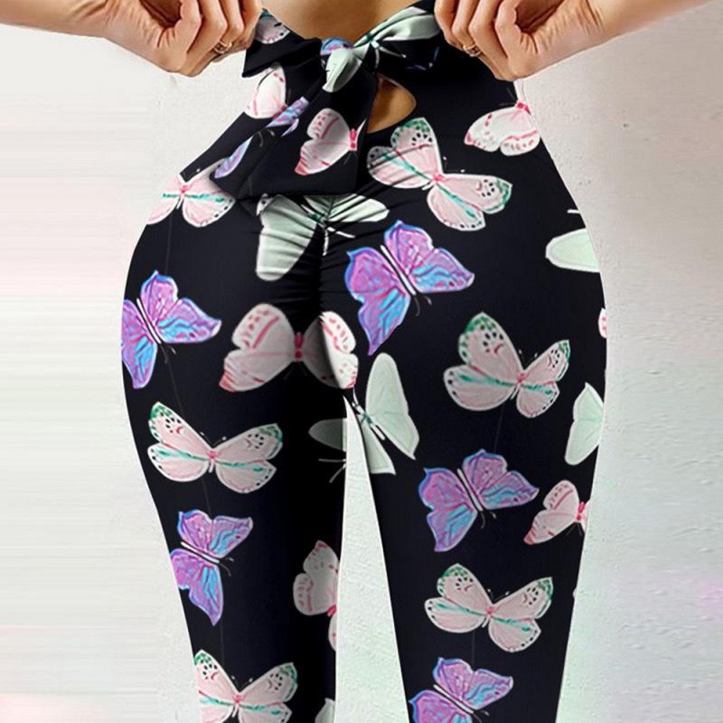 Floral Leopard Print Yoga Pants: Hip-Lifting Sports Fashion Base Layer for Women