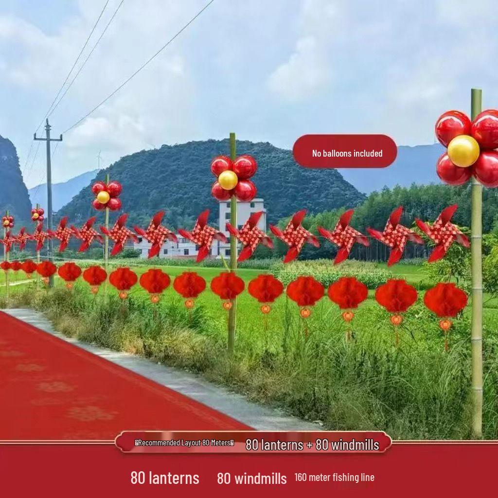 Colorful Wedding Aisle Decoration Set for Outdoor and Courtyard Events