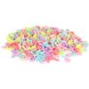 500Pcs Spacer Beads Colored Letter Plastic Hair Band Pendant Perforated Bead DIY Accessories
