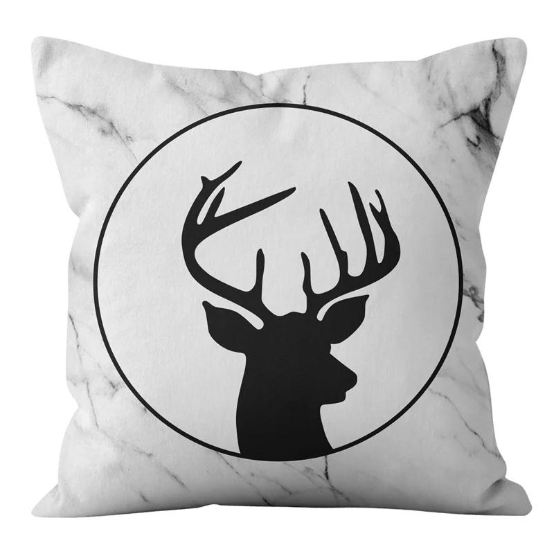 

Розовые и черные геометрические буквы напечатанные чехол на подушку для дивана наволочка домашний декор вечеринка автомобильное постельное белье 16x16Inch