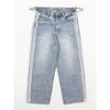 South Korea Badblood American Retro Denim Children's Sports Niche Style Washed and Worn Straight-leg Casual Pants Tide