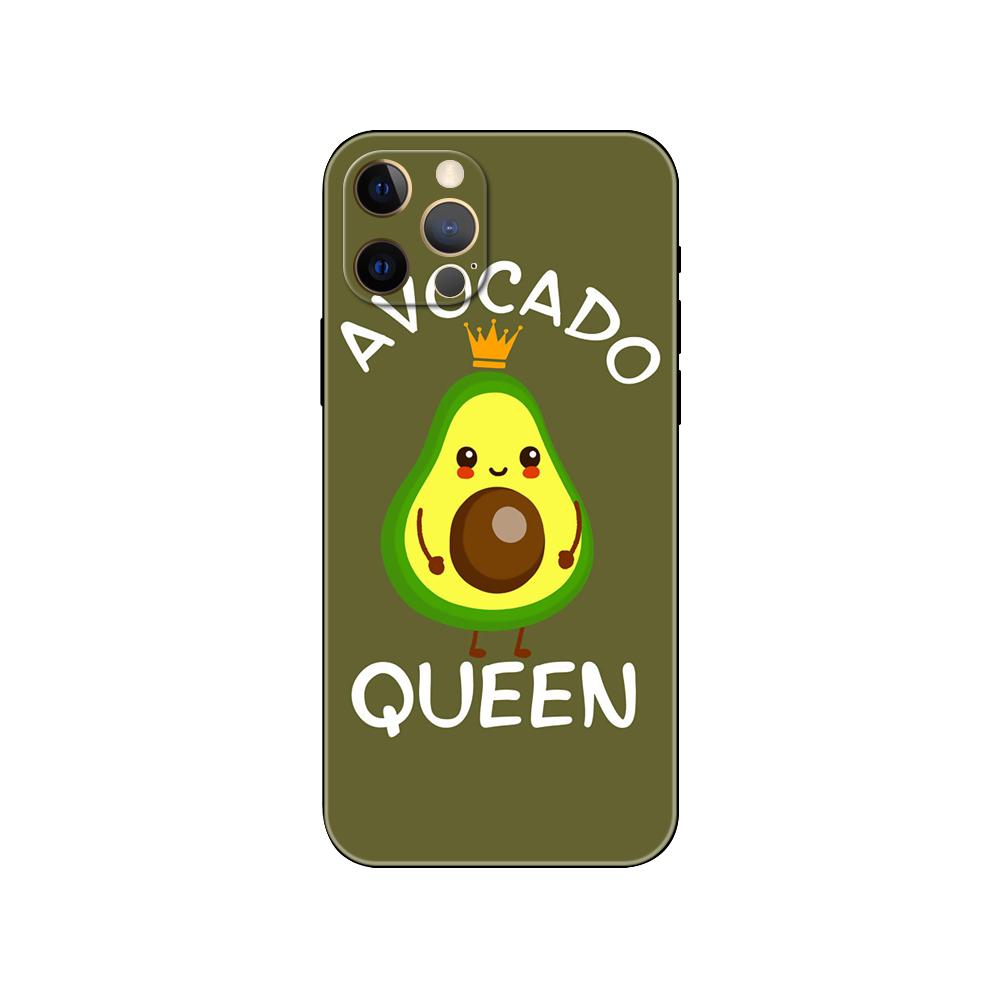 Cute Avocado phone case for iphone 5 5s 2020se 6 6s 7 8 plus x 10 XR XS 11 12 13 mini pro MAX black tpu back cover