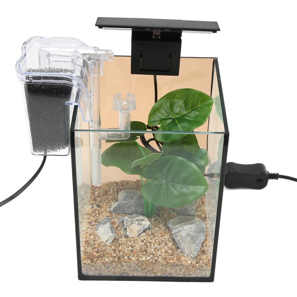 Aquarium Kit Innovative Universal Small Fish Tank Starter Kit with Filter Pump LED Clip Light for