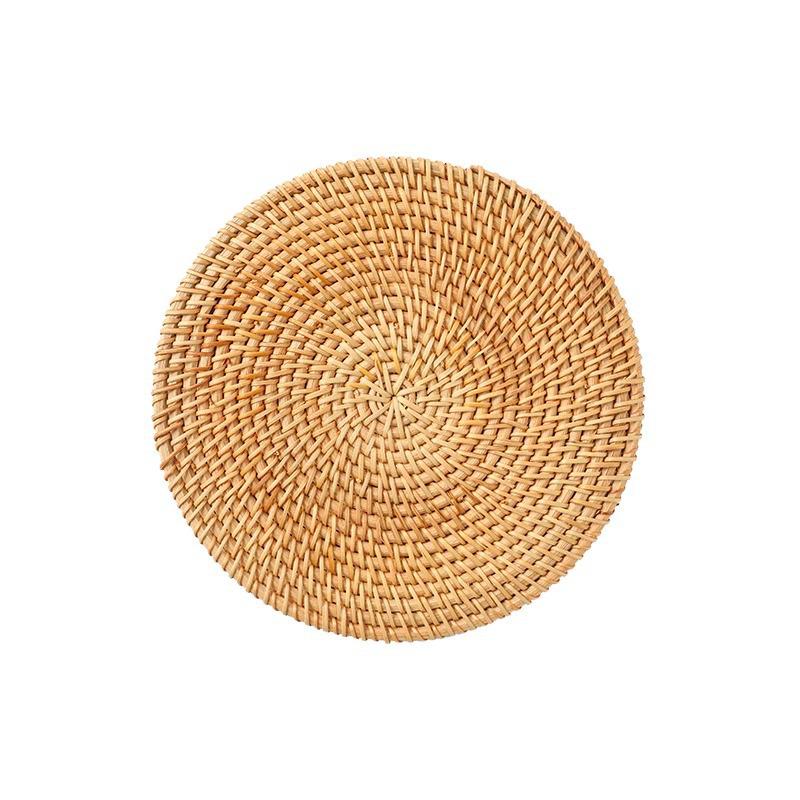 Rattan Heat-Resistant Trivet & Coaster Set: Anti-Scald Pot, Bowl, Plate, and Teapot Mats for Dining Tables