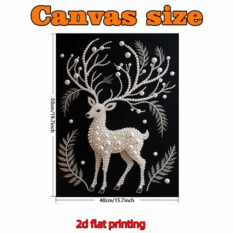 DIY Little Deer Pearl Art Painting for Home Wall Decor Pearl Gem Paintings Picture Arts Craft  for Adults/Beginners Gift Idea Home Decor Without Frame