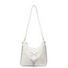 Gentle Texture Simple Chain Shoulder Bag Women's 2025 Spring New Solid Color Ins Messenger Bag Tote Backpack