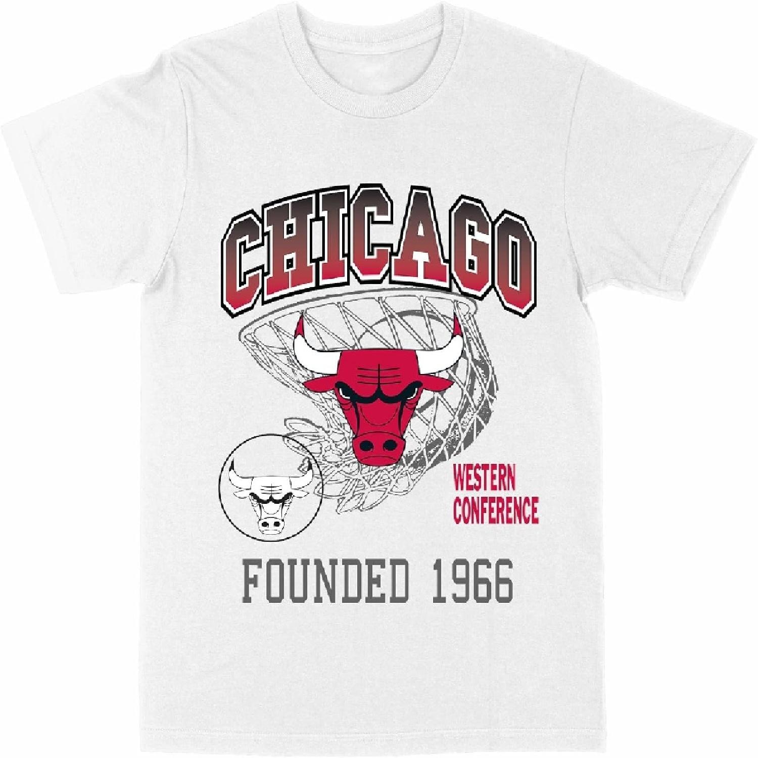 НБА Чикаго Буллз Основан 1966 Белая Футболка S белый