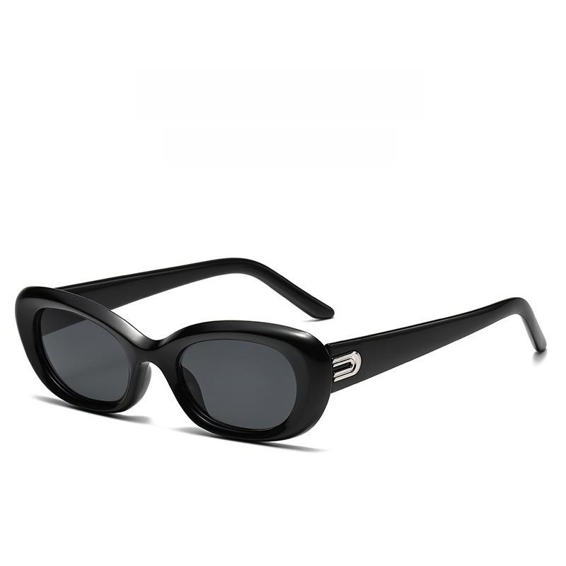 Gm Vintage Cat Eye Sunglasses With Uv400 Protection For Fashionable Outdoor Wear BlackGray