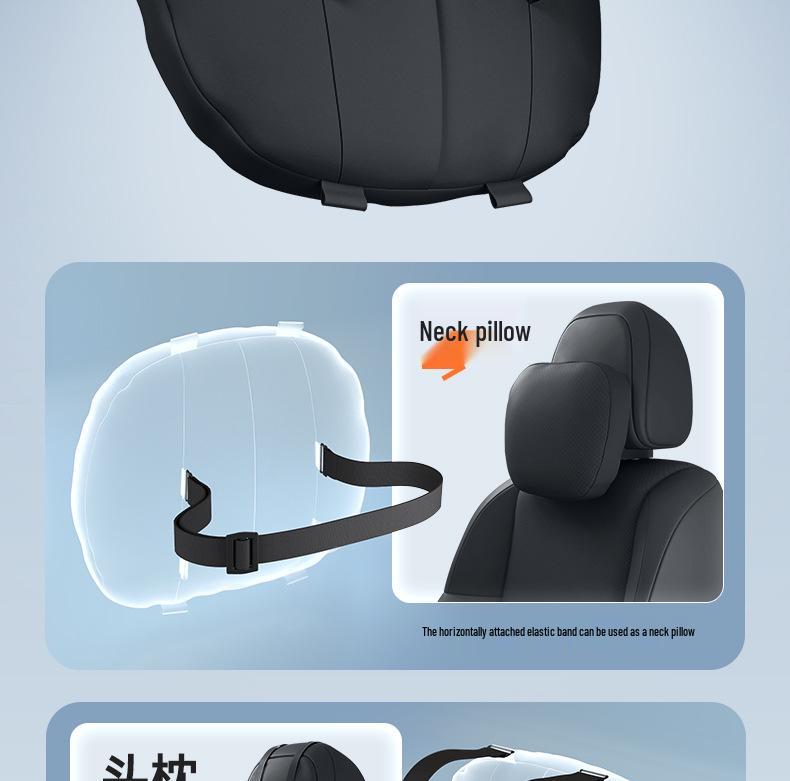 Essential Car Interior Set: Haobo HL Headrest, Lumbar Support, Neck & Waist Protection.