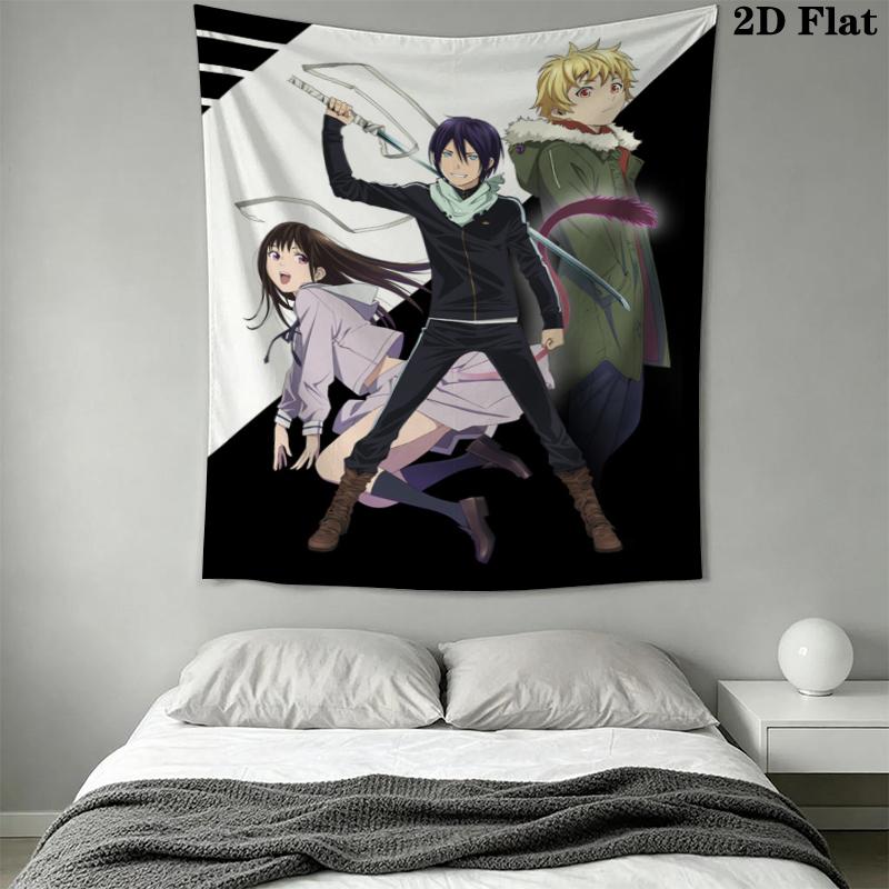 Noragami Stray God Wall Tapestry Aesthetic Wall Hanging Printed Fabric Blanket Decorative Tapestries for Bedroom Living Room Home Decor