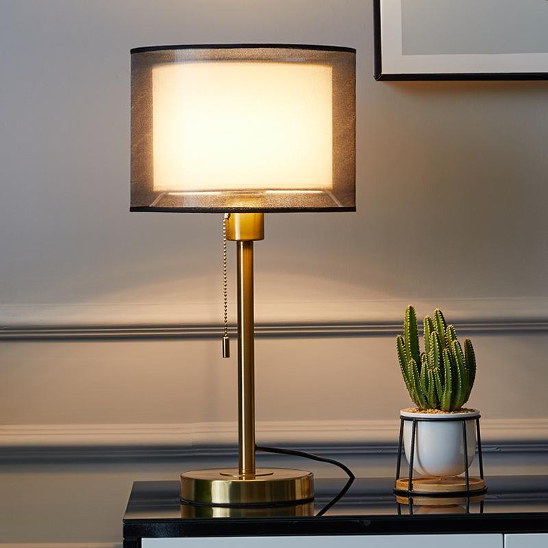 Modern Retro Mid-Century Luxury Bedside Table Lamp