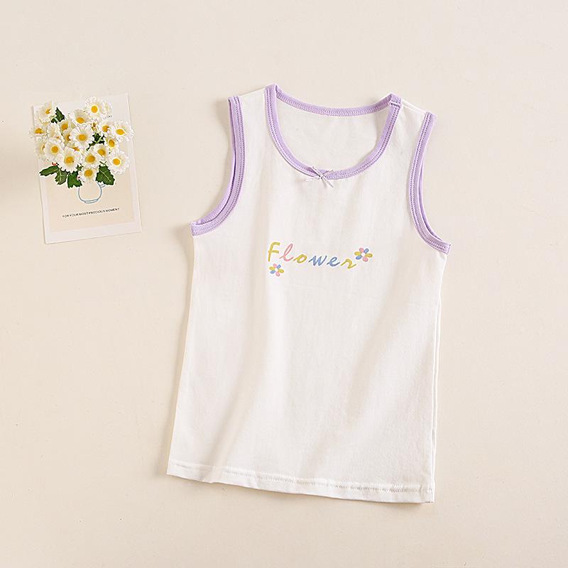 Girls' Cotton Summer Vest - Soft Korean Sling for Children
