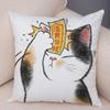 Cute Cartoon Cat Cushion Cover Decor Funny Lovely Pet Animal Print Pillowcase for Sofa Home Car Soft Plush Pillow Case xcm