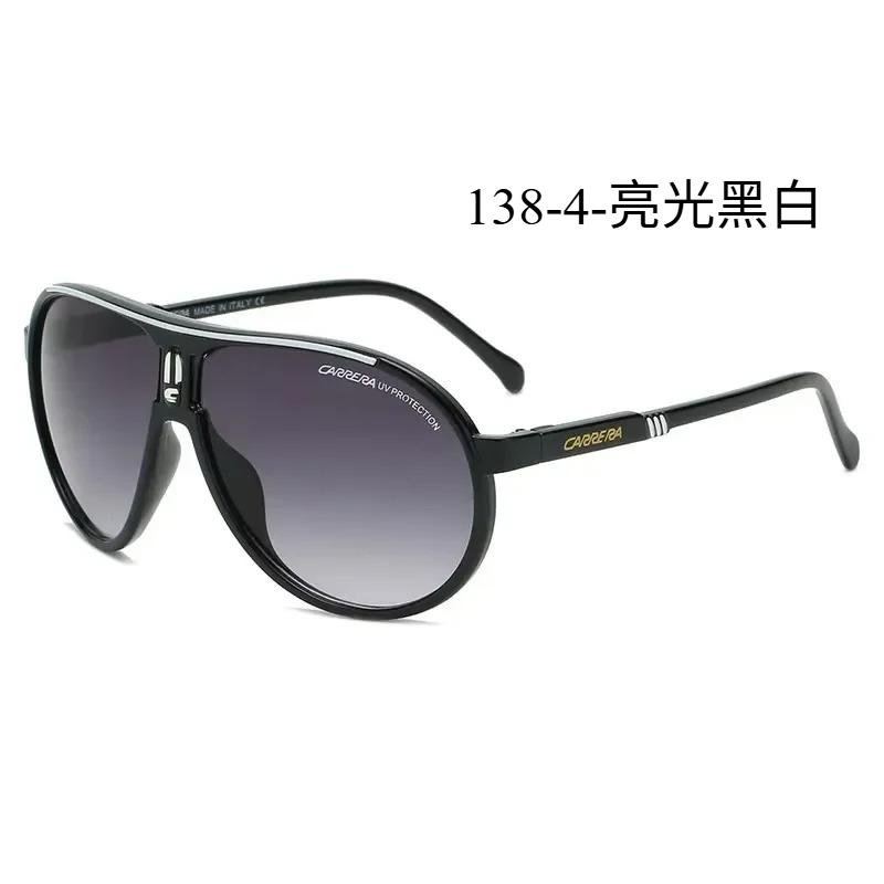Carrera Retro Reflective Metal Women Fashion Square Large Frame Colorful Sports Sunglasses Men Versatile Big Motion Sunglasses