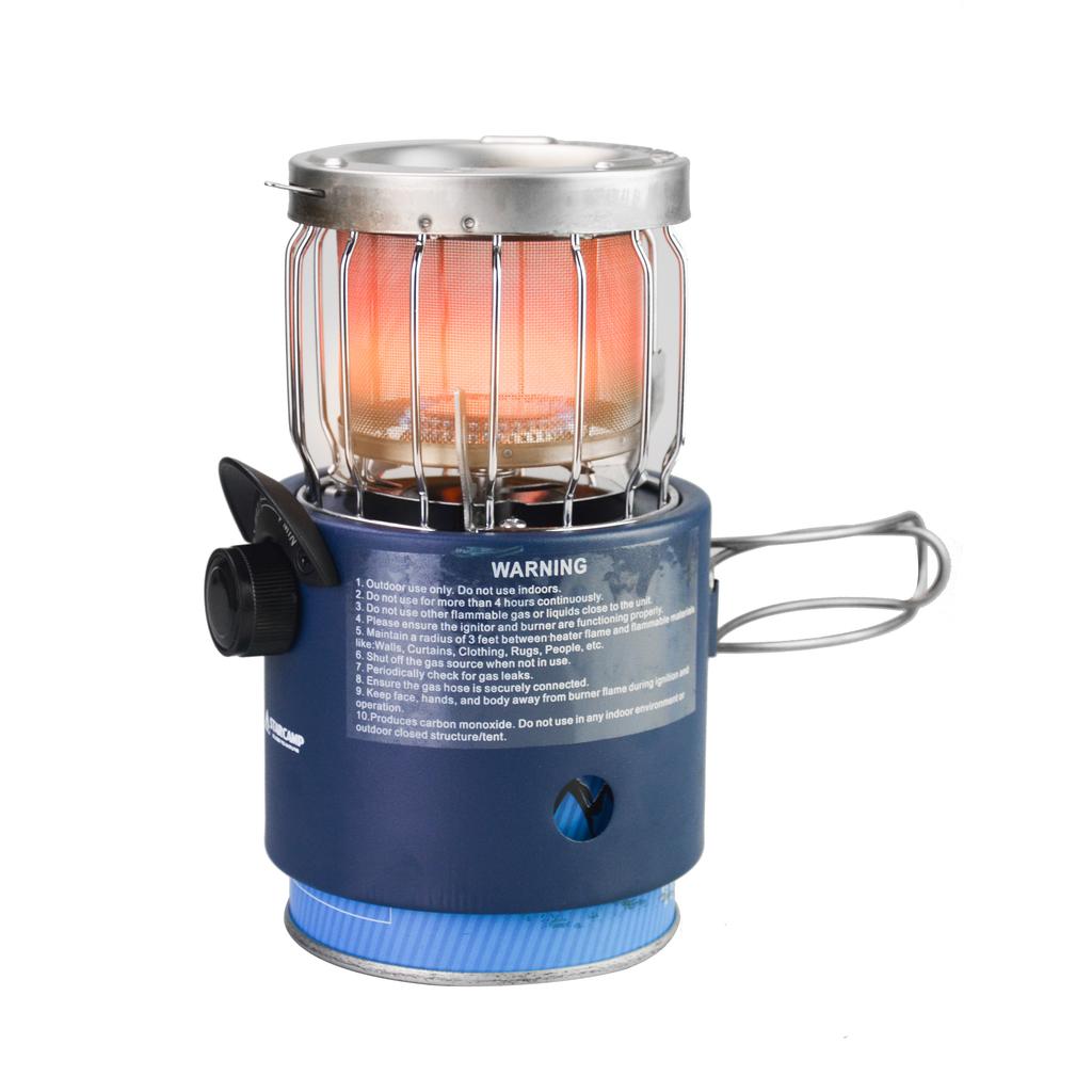 STARCAMP 2-in-1 Mini Metal Gas & Stove Foldable & Portable for Outdoor Camping Backpacking Hiking & Picnics Fuel Propane Butane
