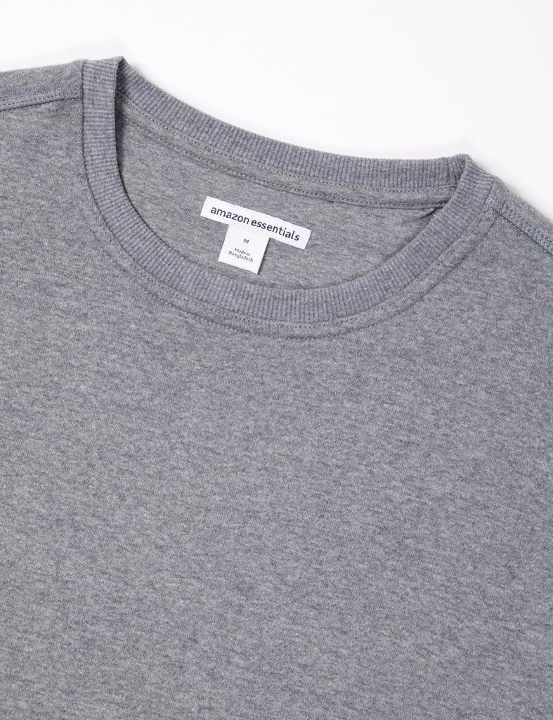 Amazon Essentials Crew Neck Fleece Heather Light Size M Men's Sweatshirt, Gray,