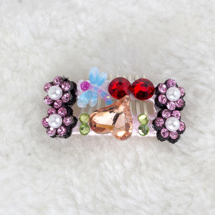 Handmade Rhinestone Dog Hair Clip for Yorkshire Terrier & Maltese