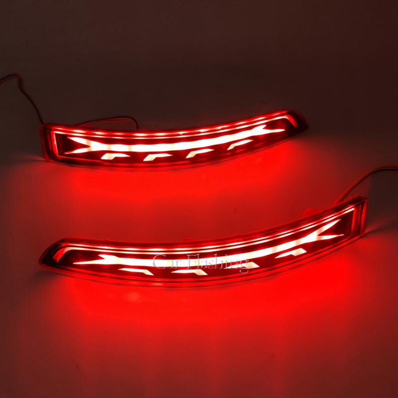 2Pcs LED Rear Fog Lamp Bumper Light For Volkswagen Sagitar 2015 2016 2017 2018 Turn Tail Stop Brake Lamp Reflector lights