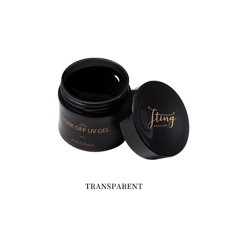 

JTING высококачественный твердый крем ПВХ гель-лак для ногтей сахарный УФ-гель 2 цвета молочно-белый и прозрачный OEM частная марка