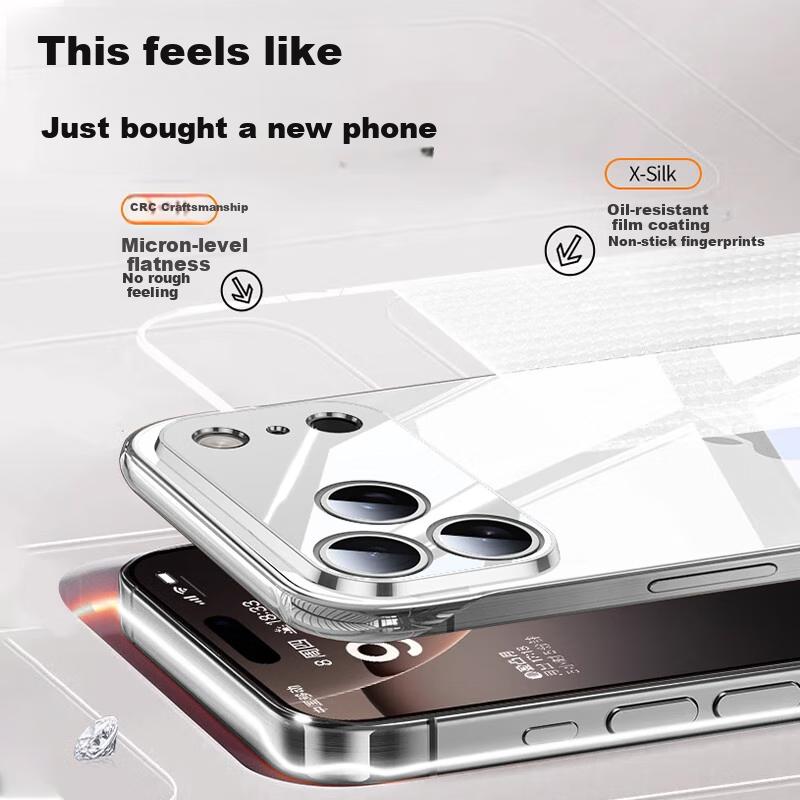 Not Easy to Turn YellowTransparent Ultra-Thin Hard Phone Case for 17 Pro Unisex Anti-Drop, Heat Dissipation, Breathable, Simple