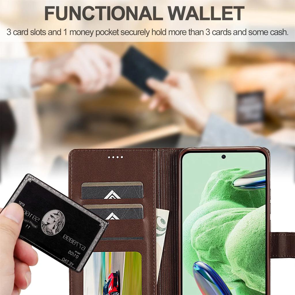Case for Xiaomi Redmi Note 14 13 12 13C 14C 14R A3 A4 Plus POCO C61 C75 C65 X6 X5 M6 Pro 4G 5G Flip Leather Wallet Card Holder