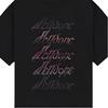 We11done Ss26 Rhinestone Style Logo Short Sleeve T-Shirt Unisex Tops WD-TT2-26-769-U-BK