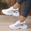 Women'S Shoes, Women'S Sports Shoes New Trendy Mesh Breathable Leopard Print Casual Sports Shoes