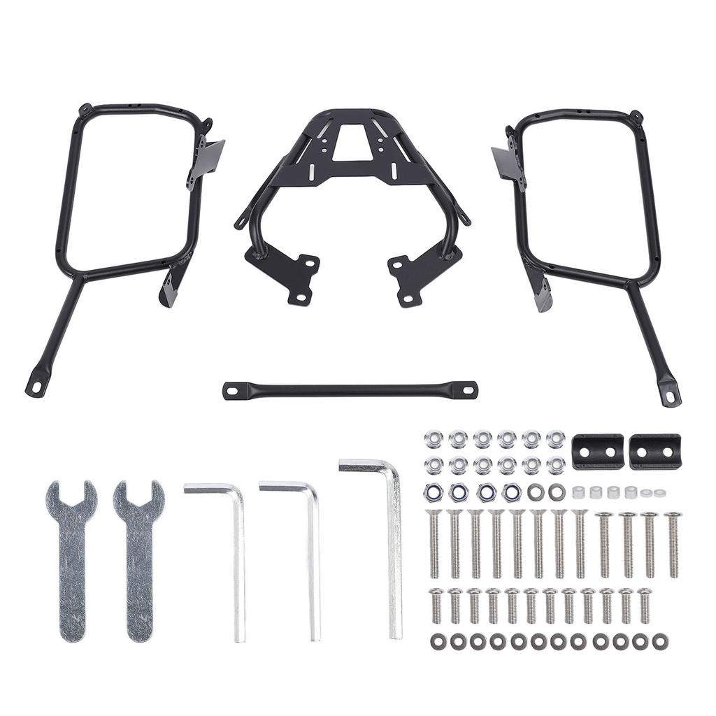 Motorrad Seitenkofferträger Kohlenstoffstahl Stabile Struktur Aufbewahrungstasche Rahmen Halter für