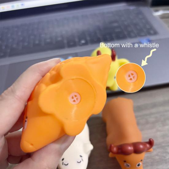 Squeaky Vinyl Animal Bath Toy for Toddlers Soft Water Play Figure Interactive Squeeze Toy for Baby Shower Fun Cute Floating Figurine for Pool Bathtub