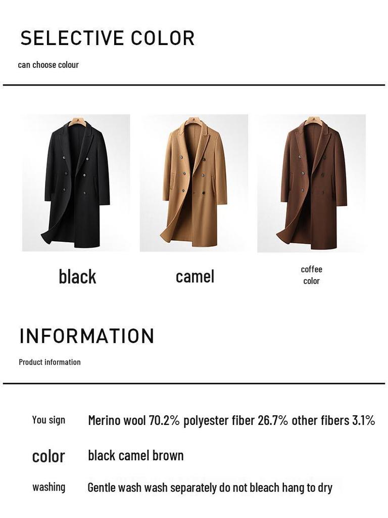 Shanshan Men's Double-faced Wool Overcoat